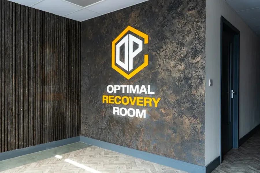Recovery Room signage along the corridor