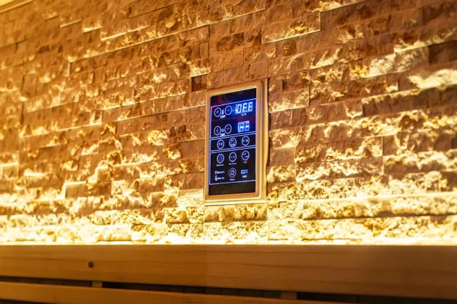 Sauna control panel detail