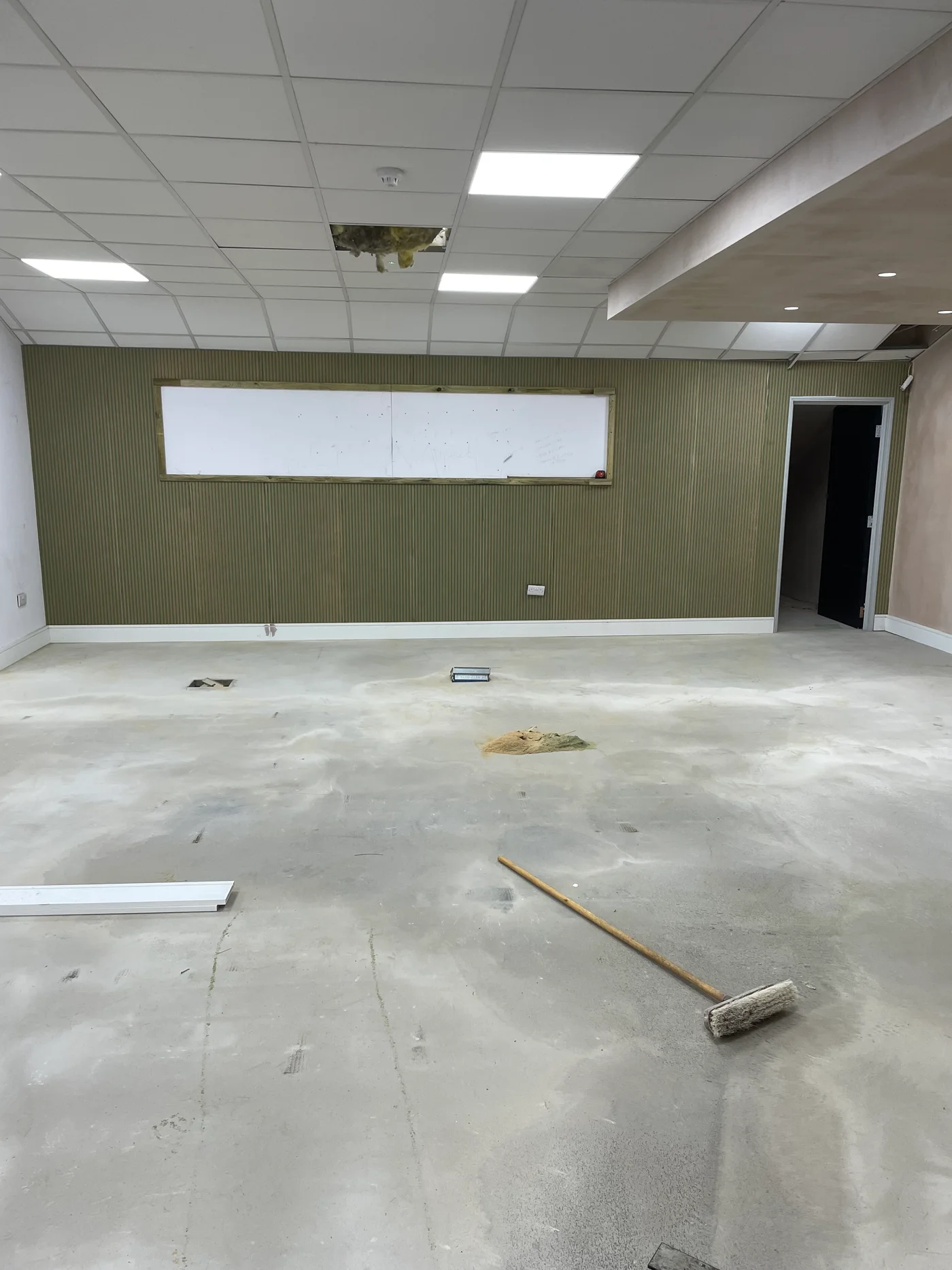 Rose & Caramel unit stripped back to shell during construction